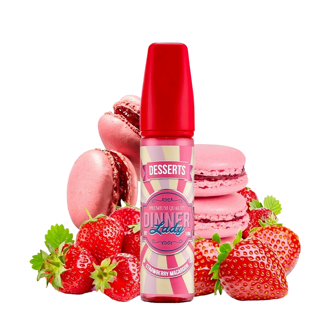 Dinner lady Strawberry Macaron 60ml E-liquide premium xvape.ma Maroc.
